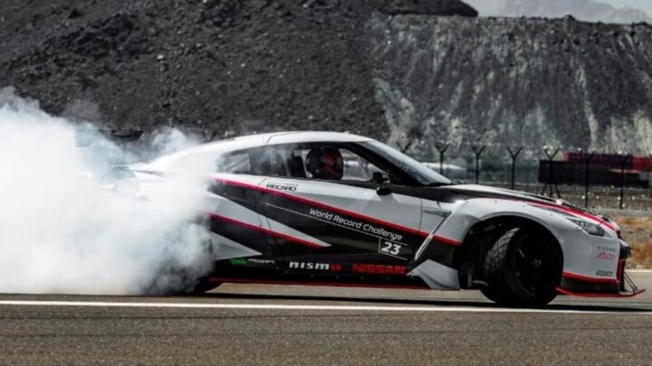 Nissan R35 GT-R entrou no Guinness World Records, em 2016, ao fazer o drift mais rápido de sempre