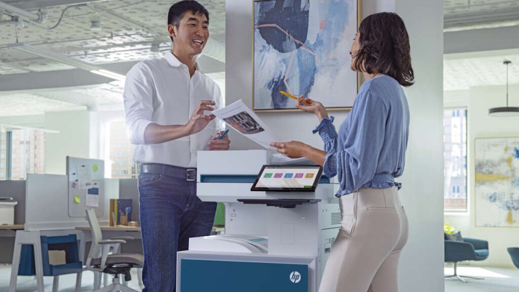 HP impressoras IA segurança trabalho