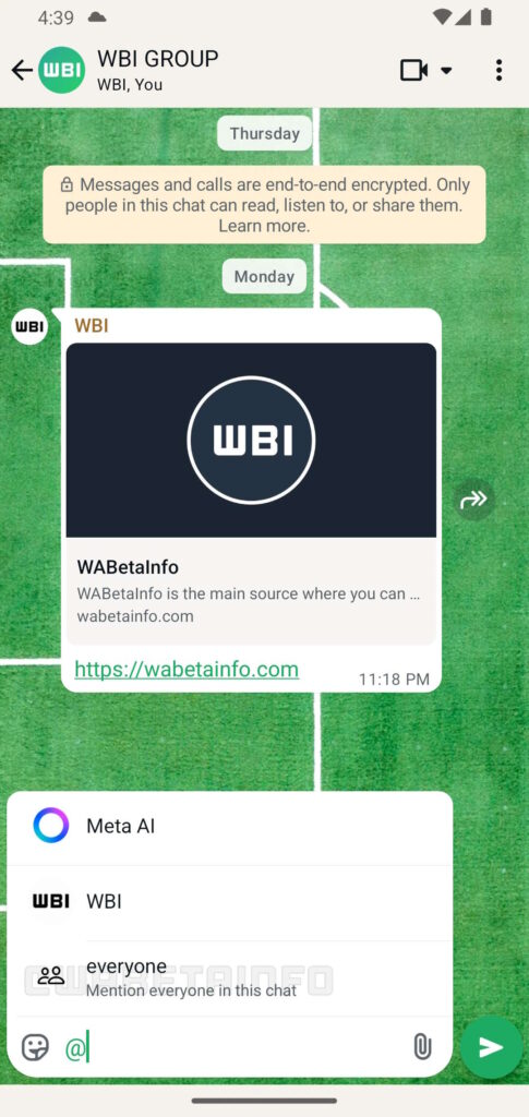 WhatsApp conversas grupo novidade