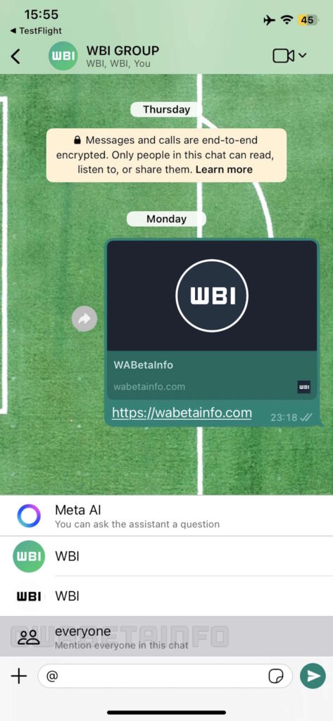 WhatsApp conversas grupo novidade